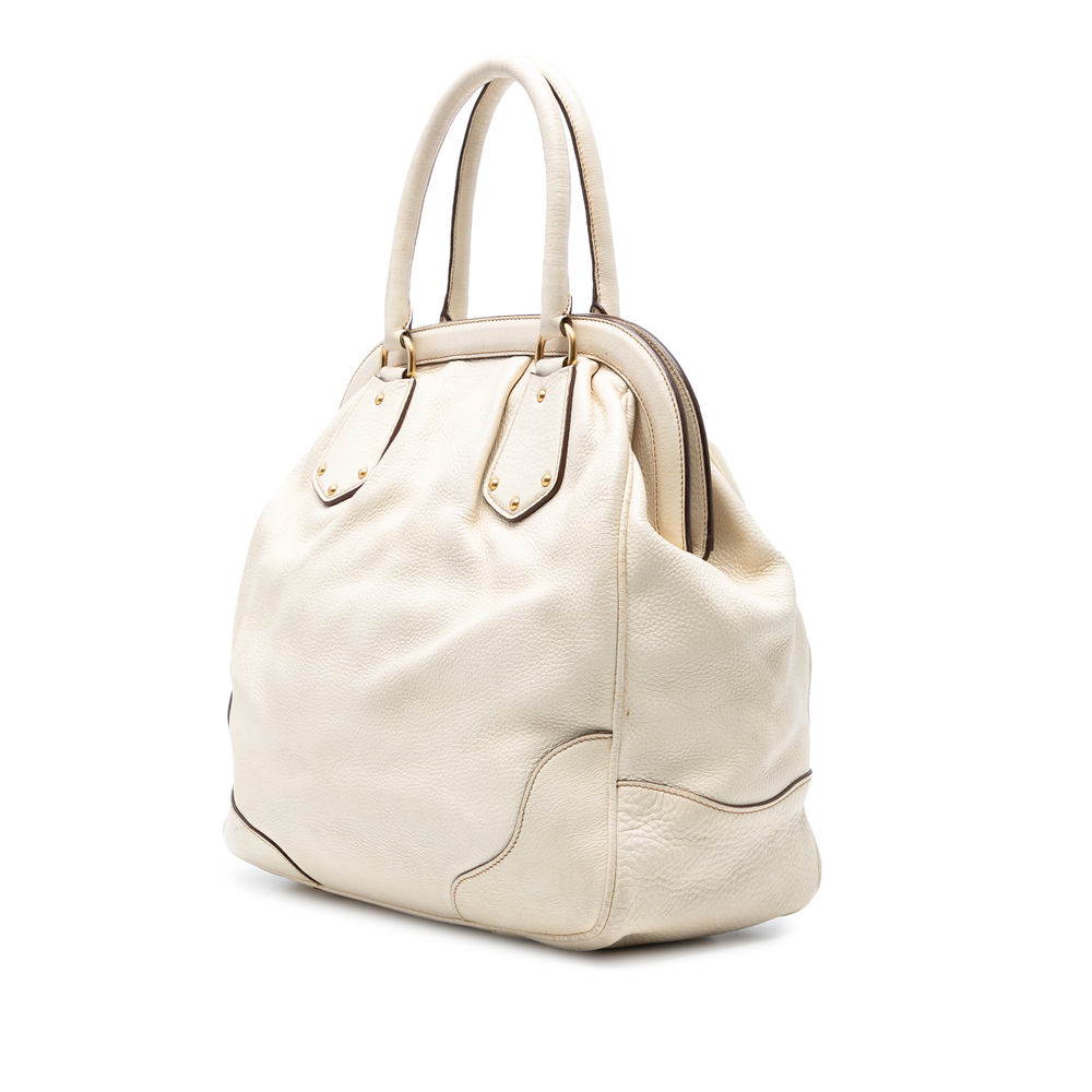 Pre-Loved Prada Vitello Daino Frame Tote - Picture 2 of 6